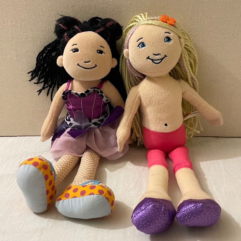 Manhattan‎ Toy Groovy Girls Plush Dolls Inga and Daphne Yarn Hair VTG